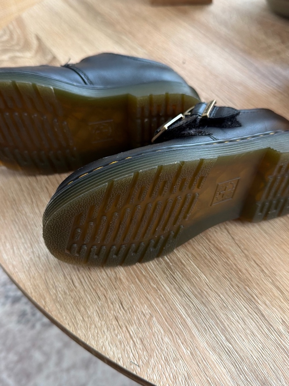 Dr. Martens Black Leather Double-Buckle Mary Jane Shoes for Kids size 10C - Picture 5 of 6